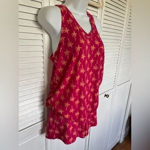 Jaclyn Intimates Tank Top and Boxer 2-Piece Pajama Set Small